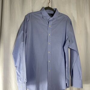 Polo Ralph Lauren Estate Light Blue Check Button Up Long Sleeve size 16.5 34/35